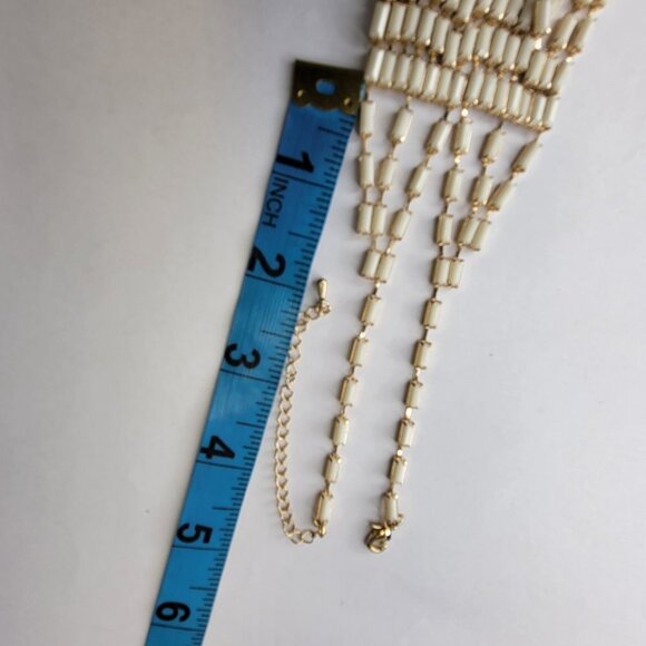 Multistrand Layered Necklace in Cream Hues - Picture 4 of 9